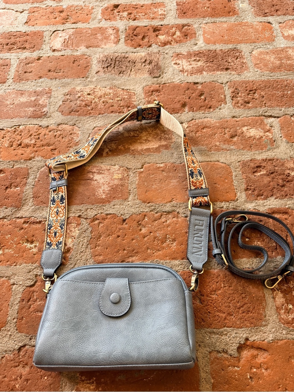 FUKUYIN Denim Blue Crossbody Hobo Clutch Bag Vegan Leather Purse Handbag
